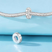 CYCUFF Clips De Plata 925 Con CZ Pave Encanto De Amor Sencillo Tapa De Seguridad Para Pulseras Originales Joyería Clip - details 2