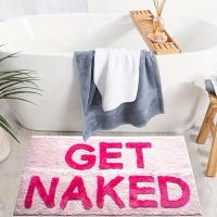 Alfombra De Baño Rosa Get Naked Alfombra Tejida Suave Para Baño Y Entrada Decoración De Sala De Estar Alfombra Antideslizante Resistente Al Desvanecimiento Para Adultso - details 6