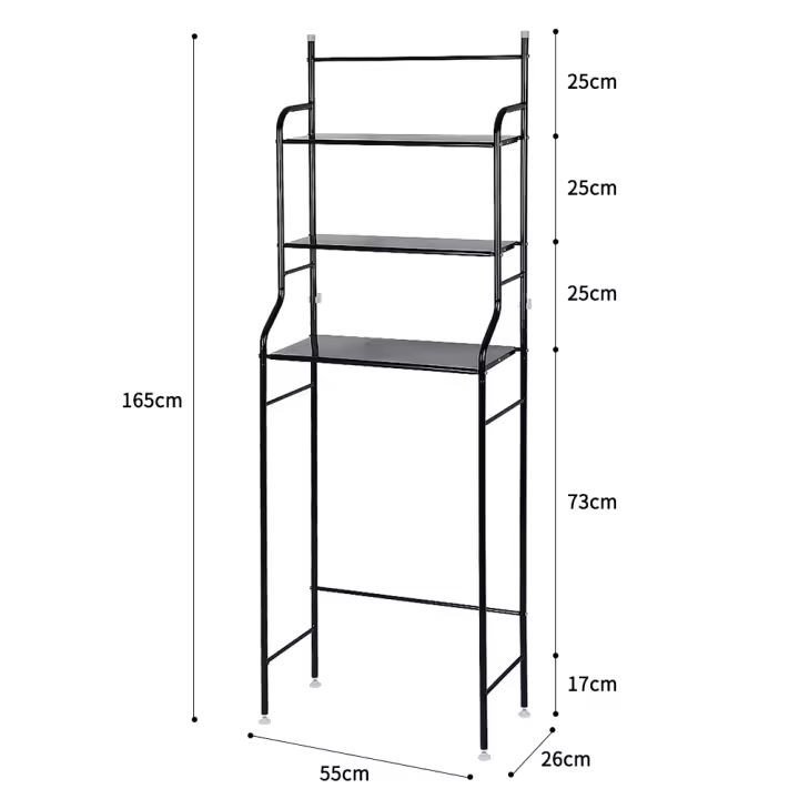 Estantería Sobre Inodoro Ahorra Espacio Organizador de Baño 165*55*26cm - 1