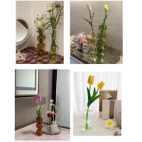 Vaso De Cristal Japonés Para Decoración Del Hogar Estilo Nórdico Pequeño Y Sencillo Vaso Esférico De Flores Creativo Para Sala De Estar - details 3