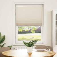 Plisse Persiana Cortina Plisada 90X150cm en color Blanco/Crema | protección solar decorativa para ventanas hogar oficina dormitorio fácil de instalar - details 1