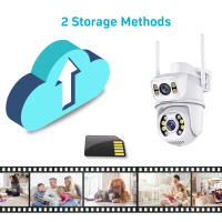 Cámara De Seguridad Exterior Inalámbrica 8MP 4K PTZ Con Doble Lente Y Pantalla Dual AI Detecta Humanos Traccióndes Auto ICSee App - details 9