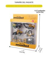 Juego De 6 Piezas De Camiones De Construcción Clásicos En Aleación Para Niños Juguetes Educativos De Vehículos De Escala 1:64 Regalo Ideal - details 10
