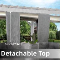 Cortina Impermeable Y Antirreflejo Para Patio Pergola Y Gazebo Con Montaje Fácil En La Parte Superior Tab Top Decorativa - details 2