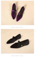 Zapatos Planos Retro Para Mujer De Cuero Suave Francés Estilo Small Fragrant Punta De Dedo Zapatos Planos Con Suela Suave Para Verano Casual - details 15