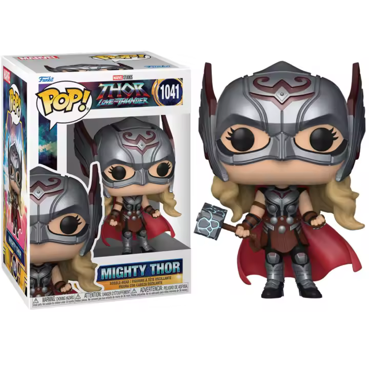 Figura Pop Marvel Thor Love And Thunder Mighty Thor-Figura de Vinilo Coleccionable - Idea de Regalo- Mercancia Oficial - Juguetes para Niños y Adultos - Movies Fans - Muñeco para Coleccionistas y Exposición - 1