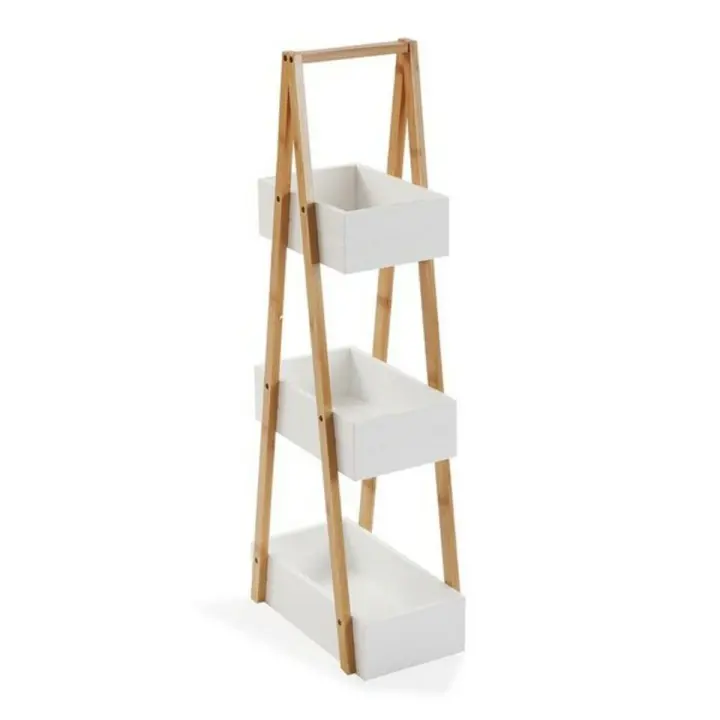 Estantería de Baño Versa Bambú Madera MDF Madera MDF y Bambú (18 x 81 x 30 cm) - 1