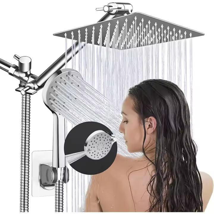 Ducha con Pistola de Pulverización y Varilla de Extensión Ajustable - 1