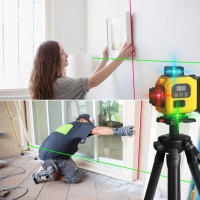 16 Lines 4D Laser Level Remote Control 4 Colors Beam 360° Horizontal ＆ Vertical Powerful Lines Laser Levels Power Display - details 7
