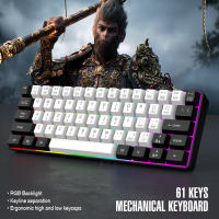 Teclado De Juego Con Cable 60% RGB Backlight Mini Compacto Impermeable 61 Teclas Para PC/Mac Para Jugadores - details 14