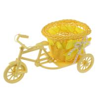 Cesta De Flor Artificial Para Bicicleta Miniatura Regalo De Cumpleaños Decoración Para Jardín Fiesta Bicicleta Planter Stand De Plantas Estilo Artificiales - details 5