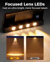 2 Pack Luces Solares Para Pared 4 LED Luces De Valla Solar Impermeables Para Jardín Y Camino Luz Solar Para Postes De Pista Modernas - details 2