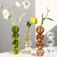 Vaso De Cristal Japonés Para Decoración Del Hogar Estilo Nórdico Pequeño Y Sencillo Vaso Esférico De Flores Creativo Para Sala De Estar - details 5