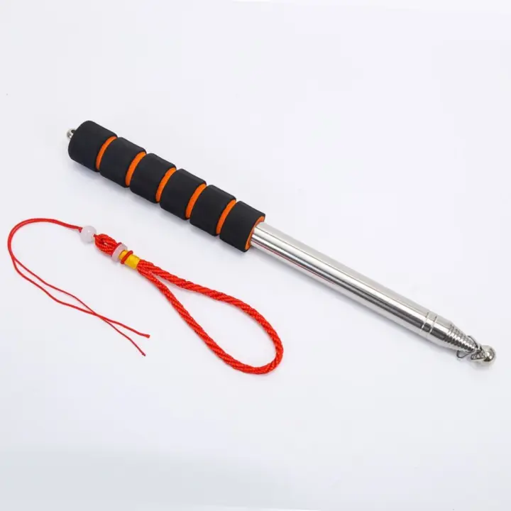 Bastón Telescópico De Acero Inoxidable Para Bandera De Guía Turística Manguera Flexible Y Fuerte De 1.6/2/2.5/3M Con Mango De Mano Para Enseñanza Y Uso Doméstico - 1