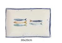 STARLEY - Fuente rectangular de 25X15cm,30x15cm,30X 20cmdiseño peixe elite con acabado brillante para cocina y comedor - details 2