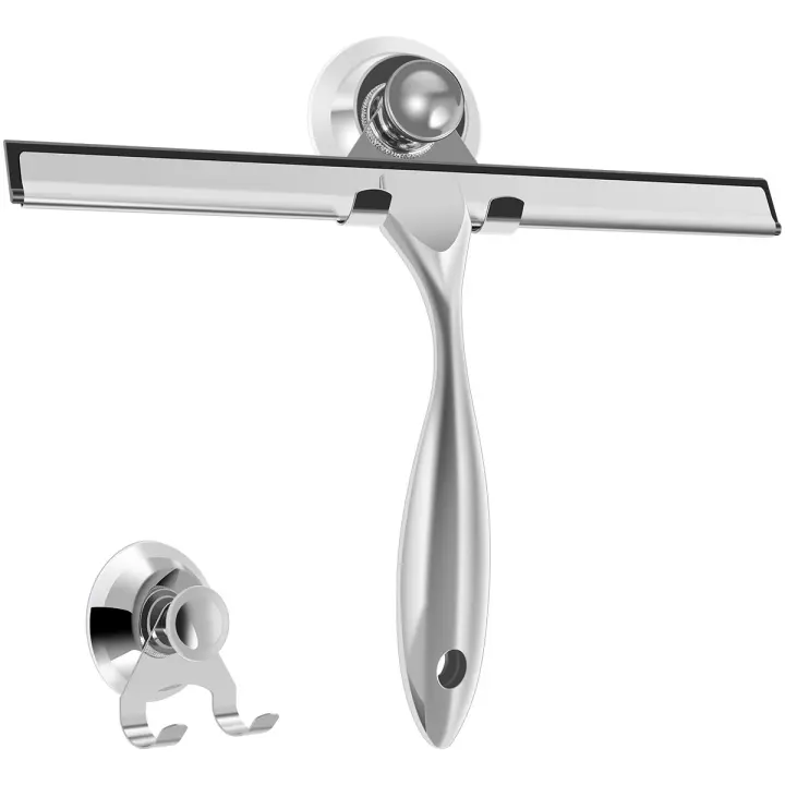 Cepillo De Baño De Acero Inoxidable Con Ventosa Multiusos Para Limpieza De Vidrio De Cocina Y Coche Herramienta De Limpieza Ecológica - 1