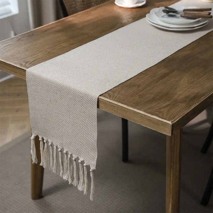 Mantel de Lino para Café y Comedor Al Aire Libre - 1