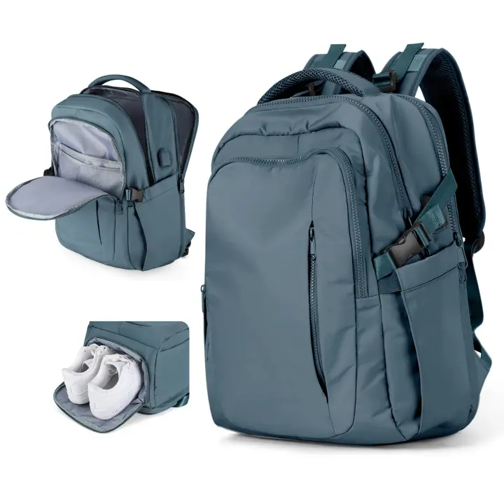 Mochipa Grande Para Hombres Y Mujeres With Portátil Y USB De Nylon Para Escuela Y Viajes Mochipa De Computadora With Para Zapatos Y Móvil Phone Compartment - 1