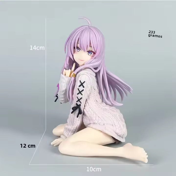 Figura De Acción Anime 15cm El Viaje De Elaina Muñeca Colección PVC Disfraz De Bruja Con Traje De Knit Regalo De Navidad Para Jóvenes De 14 Años O Más - 1