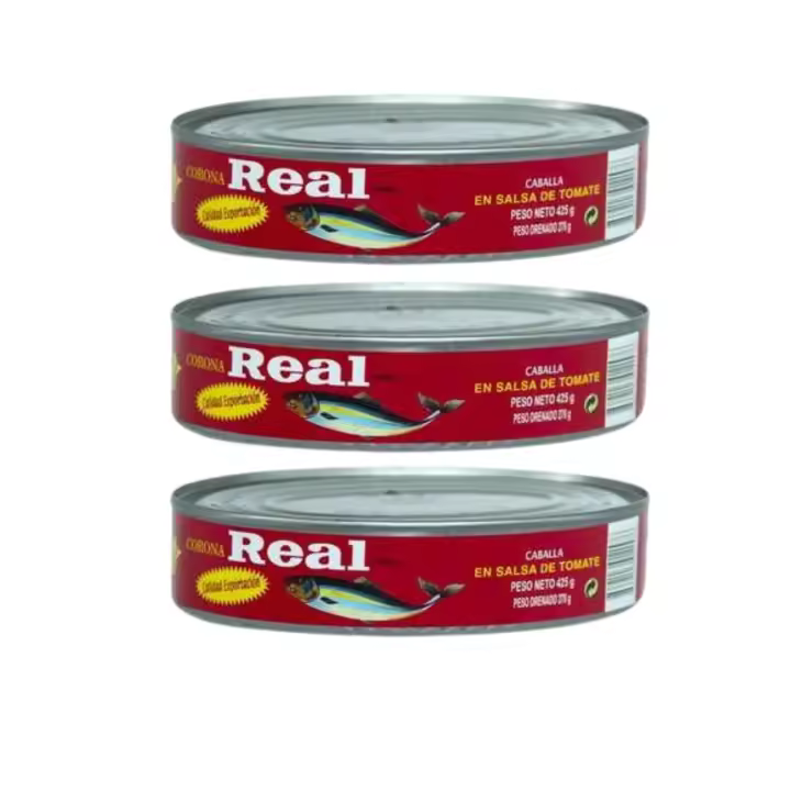 3 Latas De Caballa En Sals De Tomato Sauce  . America  425 G .alta Calidad De Ecuador - 1