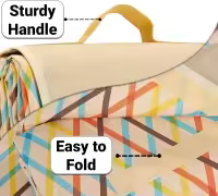 Manta de picnic impermeable - Manta de Playa Extra Grande de 200 × 195 cm with ASA de Transporte-Estera de Playa plegable y lavable sin Arena - details 2