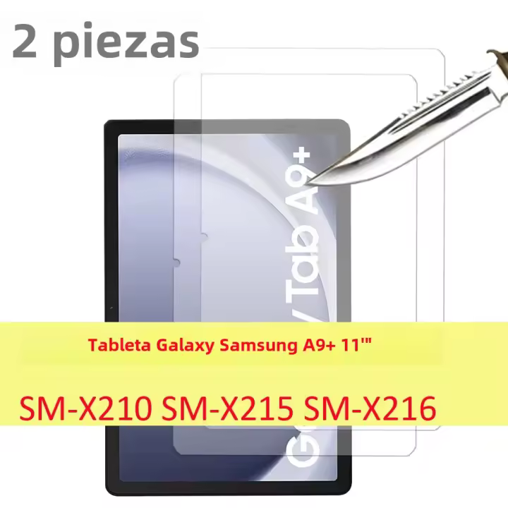 2PCS Protector De Pantalla De Vidrio Templado Para Samsung Galaxy Tab A9 plus A9+ 11'' SM-X210 SM-X215 SM-X216 5G Wifi Resistente a Arañazos - 1