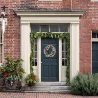 Corona Navideña Artificial De 20/30/40cm Decoración Para Puerta Delantero Con Adornos Colgantes Feliz Navidad Y Año Nuevo - details 0