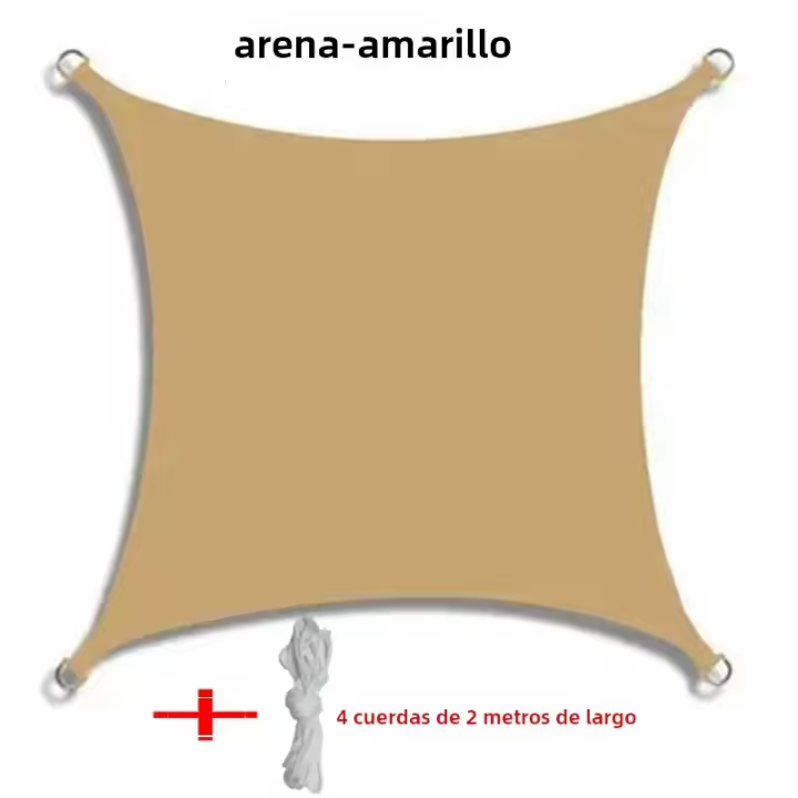 Sail De Sombrilla Impermeable Rectangular Beige 95% Protección UV Para Exterior Patio Jardín Piscina Tela De Pantalla Para Terraza - 1