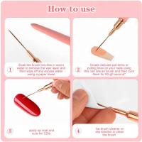 LULAA Set De Pinceles Para Arte De Uñas Con Línea Fina Para Dibujar Punk Y Detalles Longitud De Línea Larga Para Manicura Y Uñas Gel - details 3