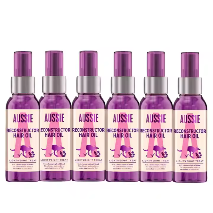 Aussie | Aceite Reconstructor para el Cabello - Producto Vegano para Reparar el Cabello Seco y Dañado - Aceite de Nuez de Macadamia, Aceite de Aguacate y Aceite de Semilla de Jojoba 6x100ML - 1