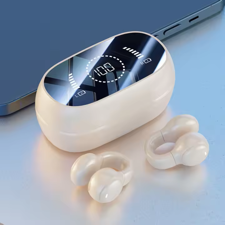 Auriculares Bluetooth de Conducción ósea M47 with Clip para la Oreja - Larga Resistencia y Pantalla Digital - 1