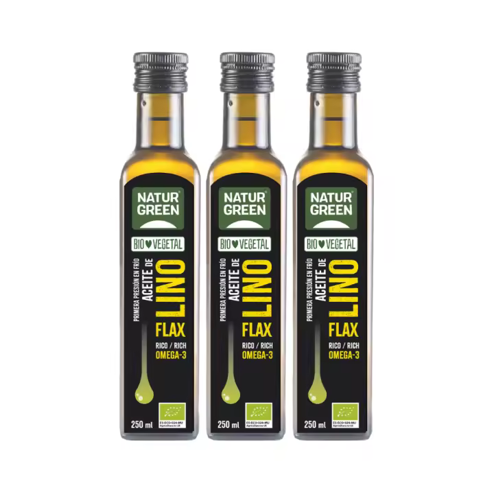 Pack 3x Naturgreen Aceite de Lino Rico en Omega 3 para Mejorar la Salud - 1