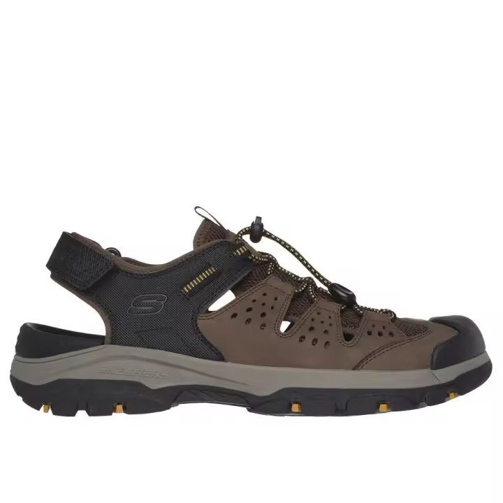 Sandalia Cerrada Hombre Skechers TRESMEN MENARD Tejido Marrón - Plantilla Amortiguadora - Fit® Ajuste Cómodo - Tacón Bajo - Ref. 205113-BRBK - 1