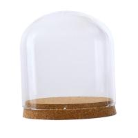 Jarrón De Vidrio Transparente Con Cubierta De Cúpula Y Base De Madera Para Suculentas Terrarium Decoración De Boda Y Navidad Moderno - details 4
