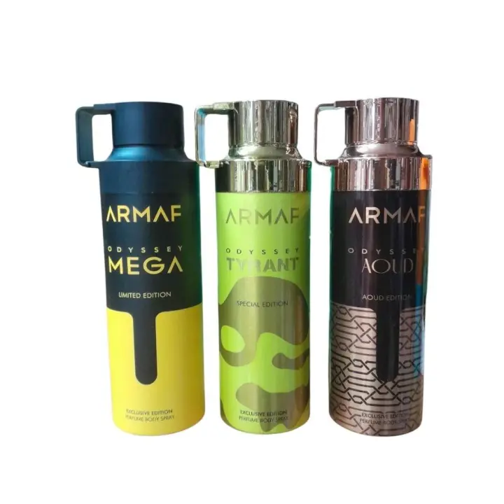 PACK 3 UNIADES - DESODORANTES PARA MUJER ARMAF ODYSSEY - MEGA , TYRIAN , AOUD EDICION 200 ML - ARMAF  SET 3 UNI - 1