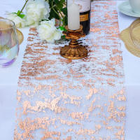 Mantelera Dorada Para Boda Y Fiestas Decoración De Mesa Con Malla De Oro Y Lentejuelas Plateadas Roll Thinn Thin Para Mesa De Comedor - details 2