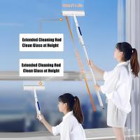 Herramienta De Limpieza De Ventanas Con Rojellador Y 3 Paños LimpiaPantalla 2024 LimpiaDoble Lado Con Mango Largo Material Plástico - details 0