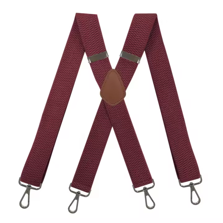4 Clips X Forma Ancho 4 cm Tirantes Elásticas Longitud Adjustable Para Hombre y Mujer - 1