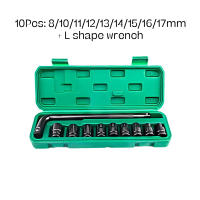 Juego De 10 Piezas De Llaves De Impacto Métricas 1/2" Universal Juego De Llaves Profundas Para Herramientas De Aire Y Palancas - details 8