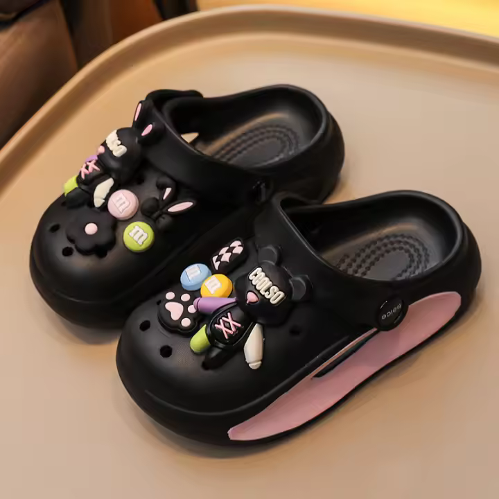 Clogs Ligeros Y Transpirables Para Niñas Antideslizantes Para Jardín Interior Exterior Baño Playa Con Diseño De Dibujos Animados - 1