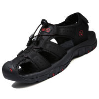 Sandalias De Cuero Genuino Para Hombre Zapatos De Verano Resistentes Al Agua Para Exterior Y Playa Sandalias Romanas Casuales Para Adultos Talla Verdadera - details 19