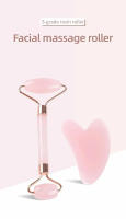 Masajeador De Rostro Y Cuello Con Rodillos De ABS Doble Final Para Desbloquear Y Relajar Como Jade No Rose Crystal - details 2