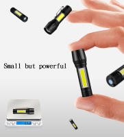 Linterna Portátil Mini Q5+COB Con Luz Fuerte Recargable USB Modos 3 Linterna De Camping Al Aire Libre Antigolpes Y Impermeable - details 14
