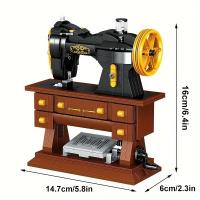 Bloques De Construcción De Máquina De Coser Retro 633PCS Juguete Creativo Para Niños Decoración De Escritorio DIY Regalos De Festivales - details 5