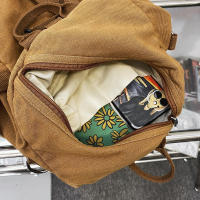Mochila Casual De Lona Para Mujer Gran Capacidad Bolso De Mano Para Estudiantes De Colegio Viaje Mochila De Hombro Vintage - details 17
