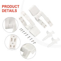 Paquete De 1 Pared De Inodoro En Plástico Blanco Con Tapa Y Resorte Reemplazo Con Tornillos Y Tornillos Apto Para Inodoros Y Baños Herramienta Pequeña - details 17
