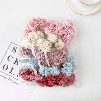 6Pcs Flores Artificiales De Seda Mini Carnations 11Cm Para Bodas Artesanía Wreath Accesorios Navidad DIY Decoración Del Hogar Scrapbooking - details 15