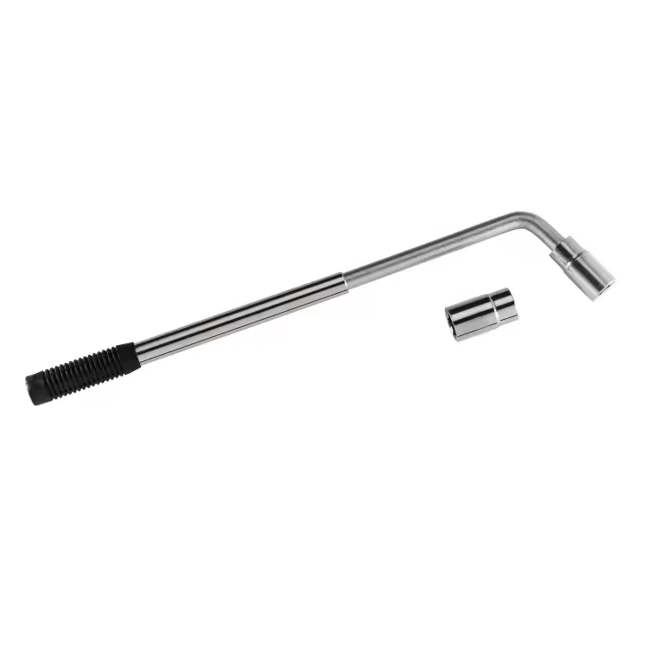 KRAWEHL - Llave Extensible de 35 a 53 cm, Llave para Ruedas de Coche, 2 Bocas Reversible, para Aflojar y Apretar Tuercas de 17/19 mm y 21/23 mm, Llave en Cruz Universal, Fácil de Usar - 1