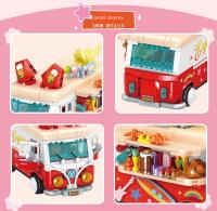 Juguete De Construcción De Bloques Para Niños Pequeño Carro De Comida De Calle Decoración Regalo Para Juego De Edificación - details 8