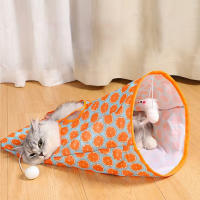 Túnel Plegable Para Gatos Juguete Interactivo Bolsa De Perforación Con Ratoncillo Y Ruido De Papel Juego De Diversion Para Gatos - details 8
